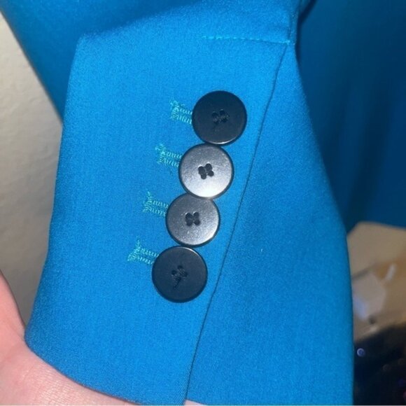 Zara Blue Front Button Blazer Size XS New With Tags - Picture 11 of 11